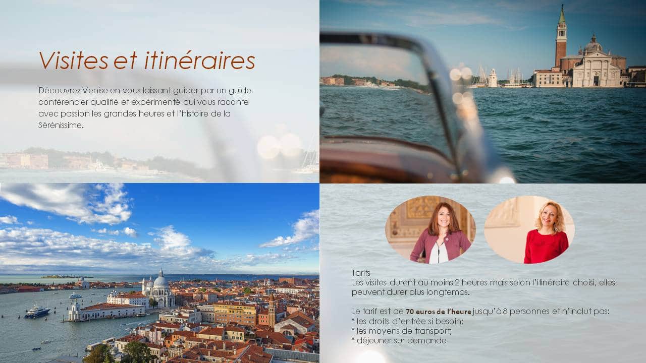 Itinéraires et visites à Venise.