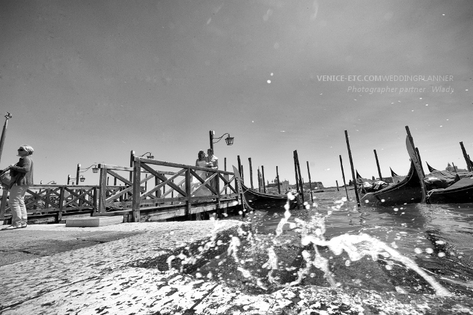 Venise, photo en blanc et noir