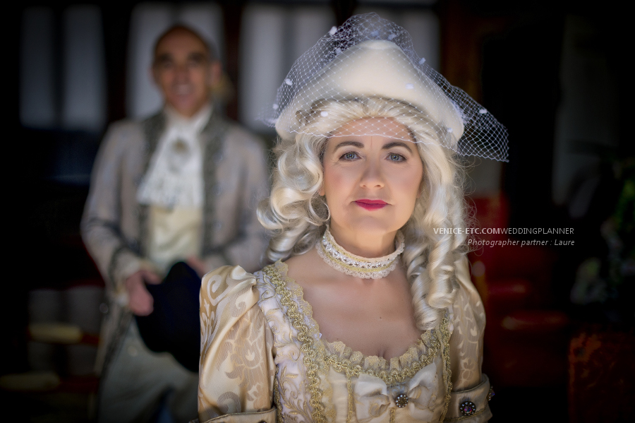 Photo d'un anniversaire de mariage à Venise.