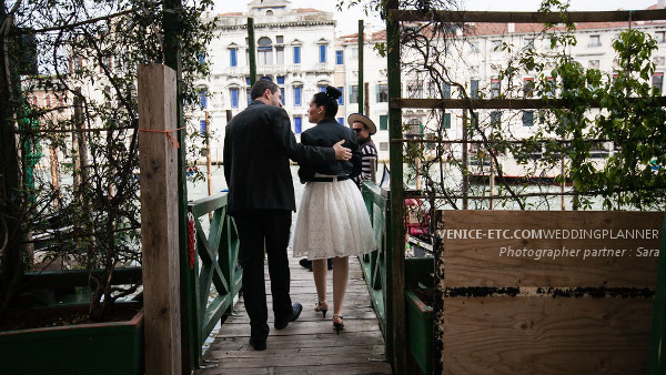 Civil wedding in venice of Alessandre and Jessica