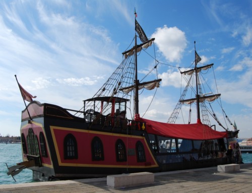 Pirate Galleon in Venice lagoon